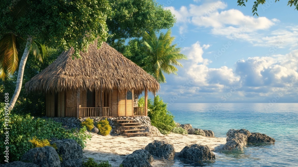 Tropical Thatch Hut Beachside Paradise Retreat Tropical Thatch Hut Beachside Paradise Retreat