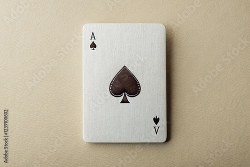 Minimalist Indian Playing Cards: Ace of Spades, Close-up photo