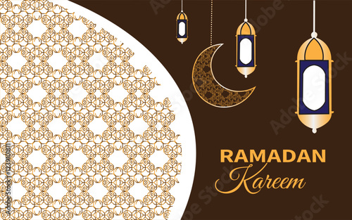 Islamic  Ramadan Design with Vector. Illustration. Ramadan Kareem Islamic Vector Design.