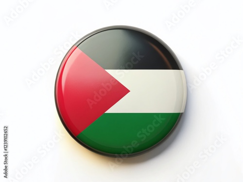 Free Download Minimalist Palestinian Flag Button Close-up Stock Photo - GFXLoad