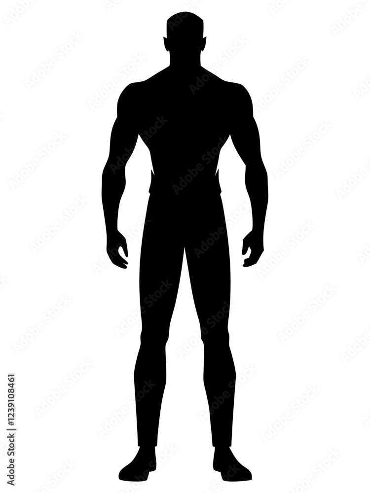 Muscular man silhouette Muscular man silhouette