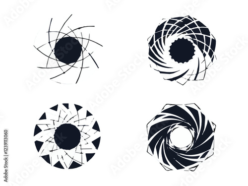 Camera Lens Vector Icon Sheet
