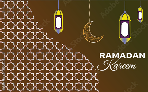 Islamic  Ramadan Design with Vector. Illustration. Ramadan Kareem Islamic Vector Design.