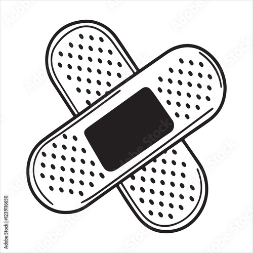 Adhesive Bandage Icon – First Aid & Healthcare Graphic