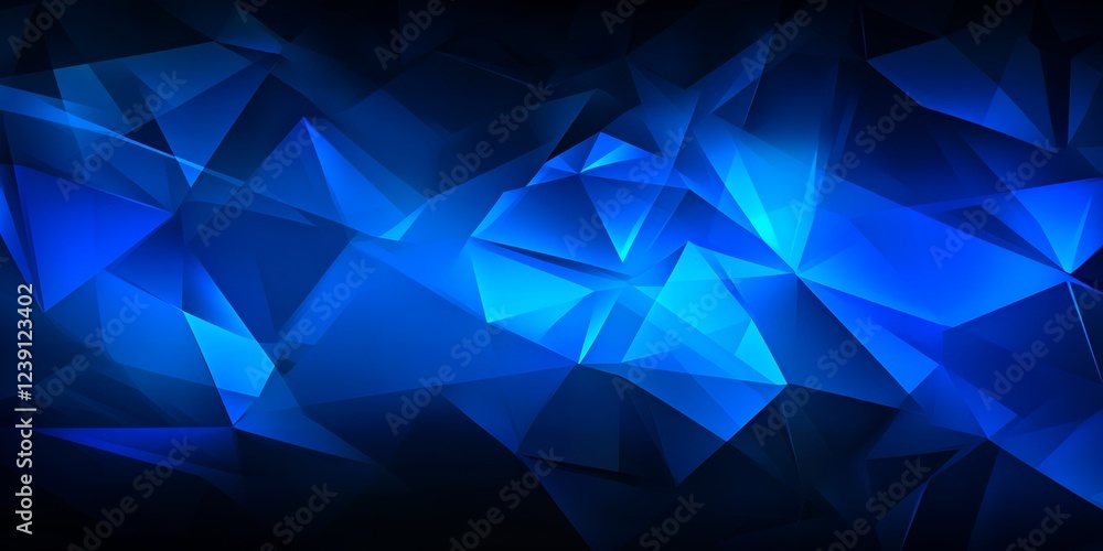 Obraz premium Abstract Blue Geometric Low Polygonal Background Crystal Texture Triangular Design