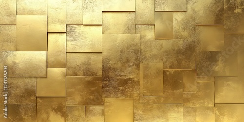 Grunge gold Tile wall texture background with natural pattern. Gold background for design work.