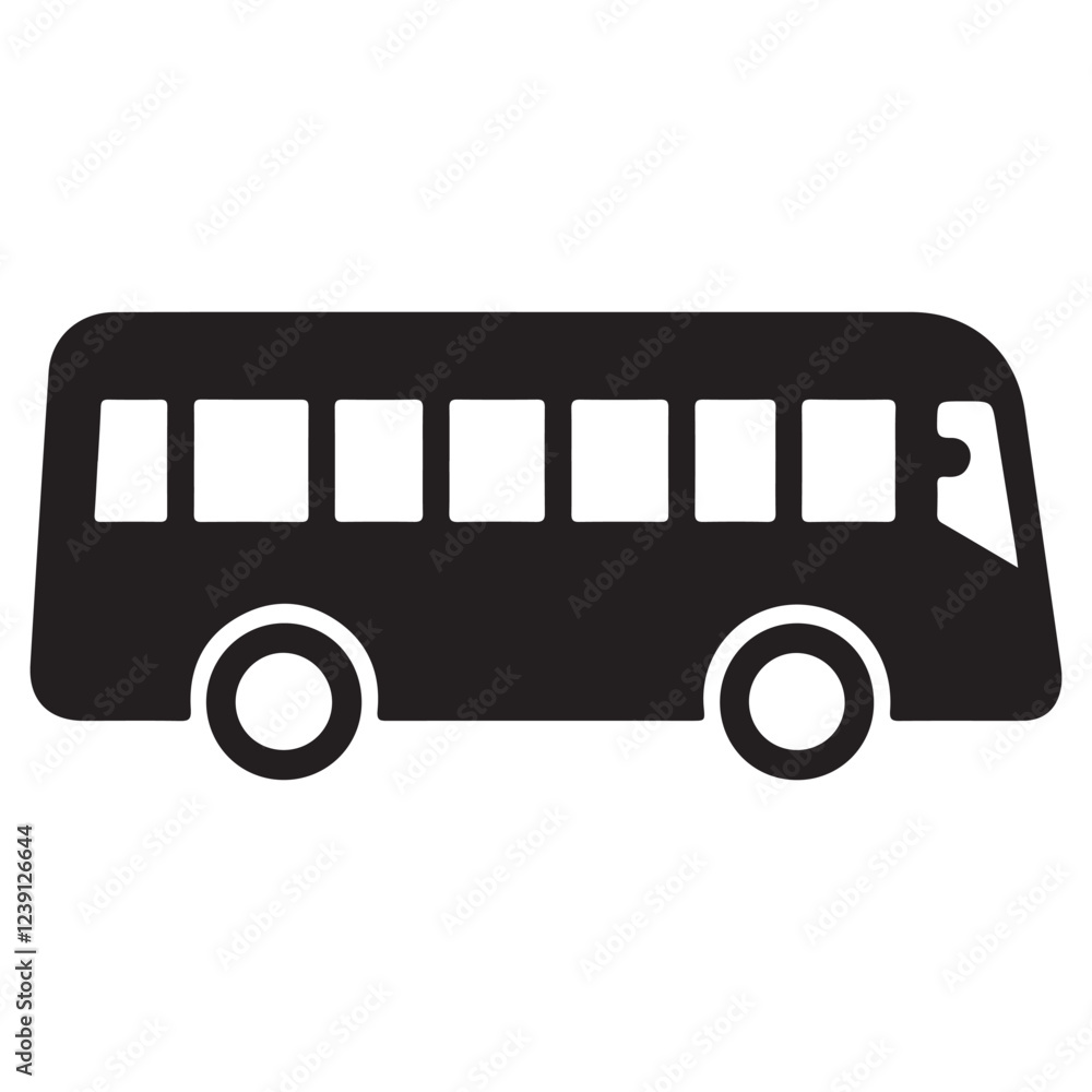 Black & White Bus Clipart – Perfect for Infographics & Signage Black & White Bus Clipart – Perfect for Infographics & Signage