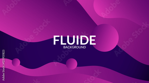 Vibrant digital landscape with a beautiful purple gradient background and flowing waves beneath a starlit sky