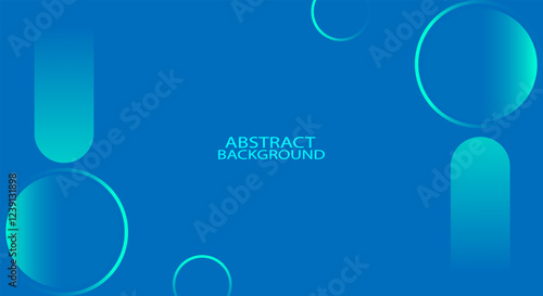 A blue background with circles and a white circle in the middle