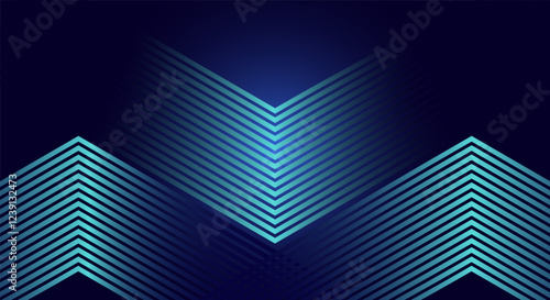 Futuristic abstract blue background with overlap layer. Future technology concept. Modern geometric shapes lines design elements. Glowing blue lines
