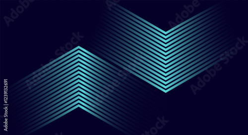 Futuristic abstract blue background with overlap layer. Future technology concept. Modern geometric shapes lines design elements. Glowing blue lines