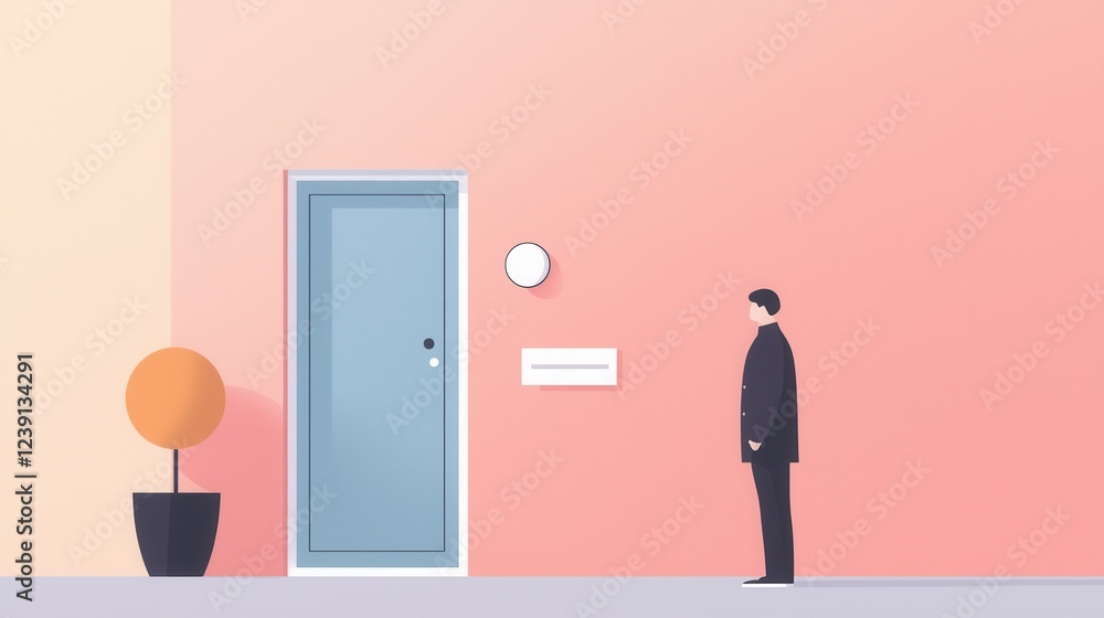 Strict Landlord Evicting Tenant for Failing to Meet Rental Agreement Obligations in Modern Minimalist Setting Strict Landlord Evicting Tenant for Failing to Meet Rental Agreement Obligations in Modern Minimalist Setting