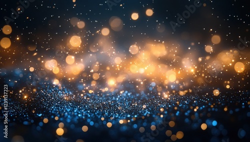Sparkling Bokeh Background with Warm and Cool Lights Creating a Dreamy Atmosphere for Abstract or Festive Use in Design and Art Projects