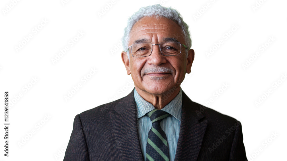 Smiling senior businessman with transparent background Smiling senior businessman with transparent background
