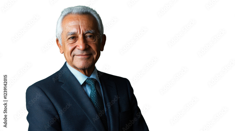 Senior businessman smiling with transparent background Senior businessman smiling with transparent background