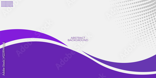 Abstract purple waves are flowing on white background. purples line banner design background