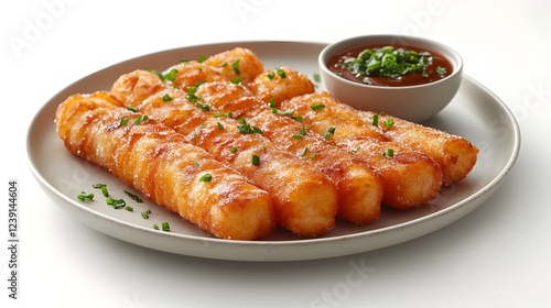 Plate of Crispy Churros with Sugar