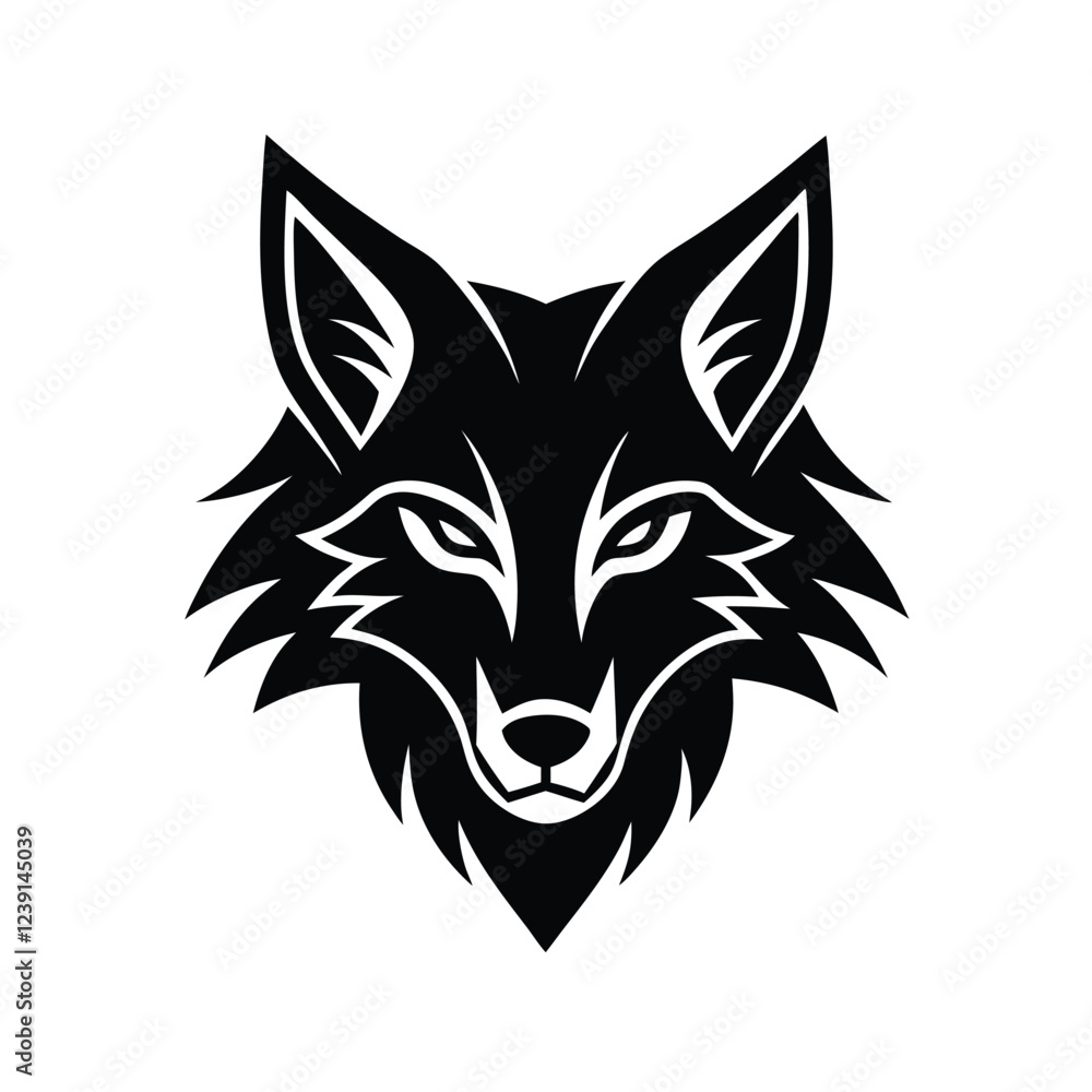 Fototapeta premium wolf head tattoo