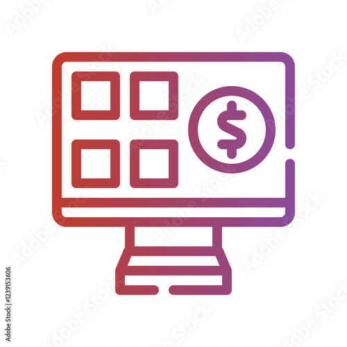 budgeting gradient icon