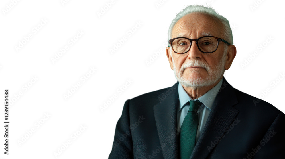 Senior businessman with transparent background posing for a portrait Senior businessman with transparent background posing for a portrait