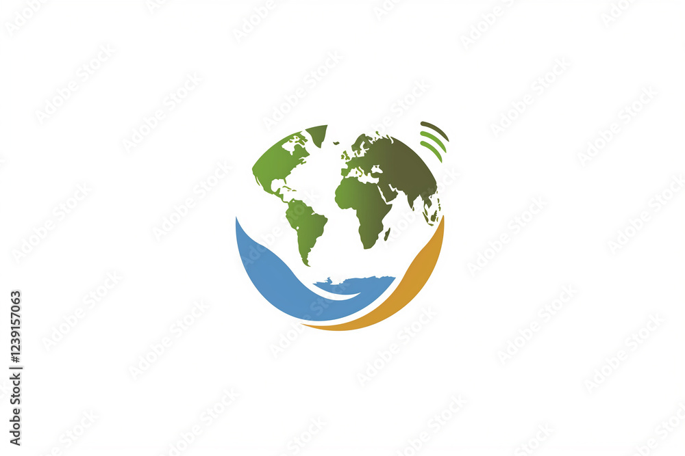 Minimal Earth Day logo on white background. Minimal Earth Day logo on white background.