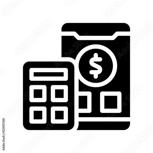 budgeting glyph icon