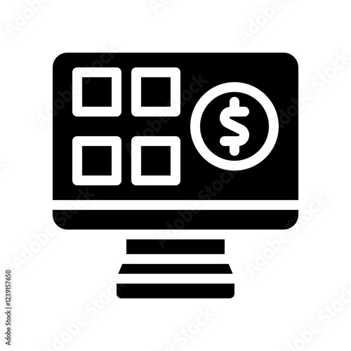 budgeting glyph icon
