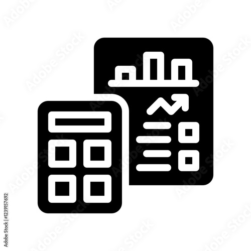 budgeting glyph icon