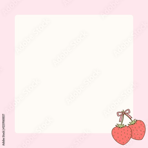 Strawberry and valentine card 