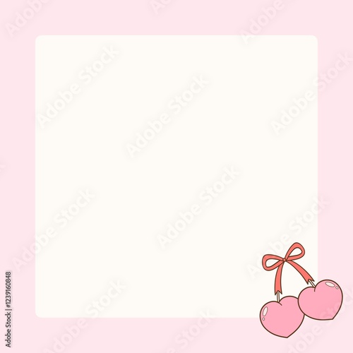 Pink valentine card 