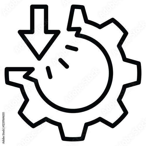 Disruption icon line vector illustration