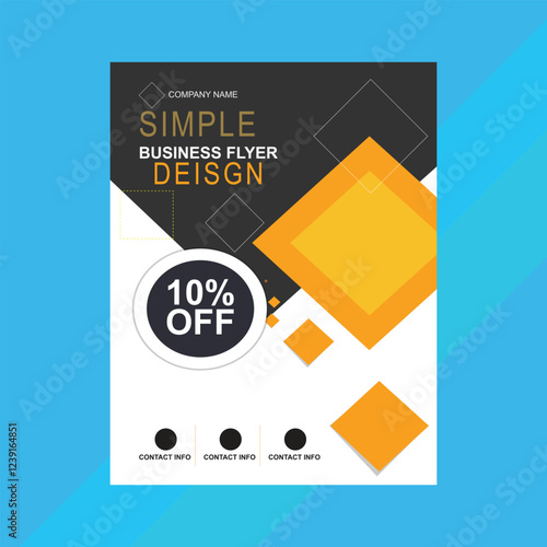 Simple medical flyer design vector art with editable fonts and decor nice color combination orange yellow black blue navy