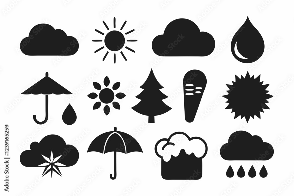 Weather and Nature Icons Collection Weather and Nature Icons Collection