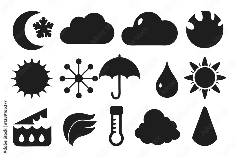 Weather and Nature Icons Collection Weather and Nature Icons Collection