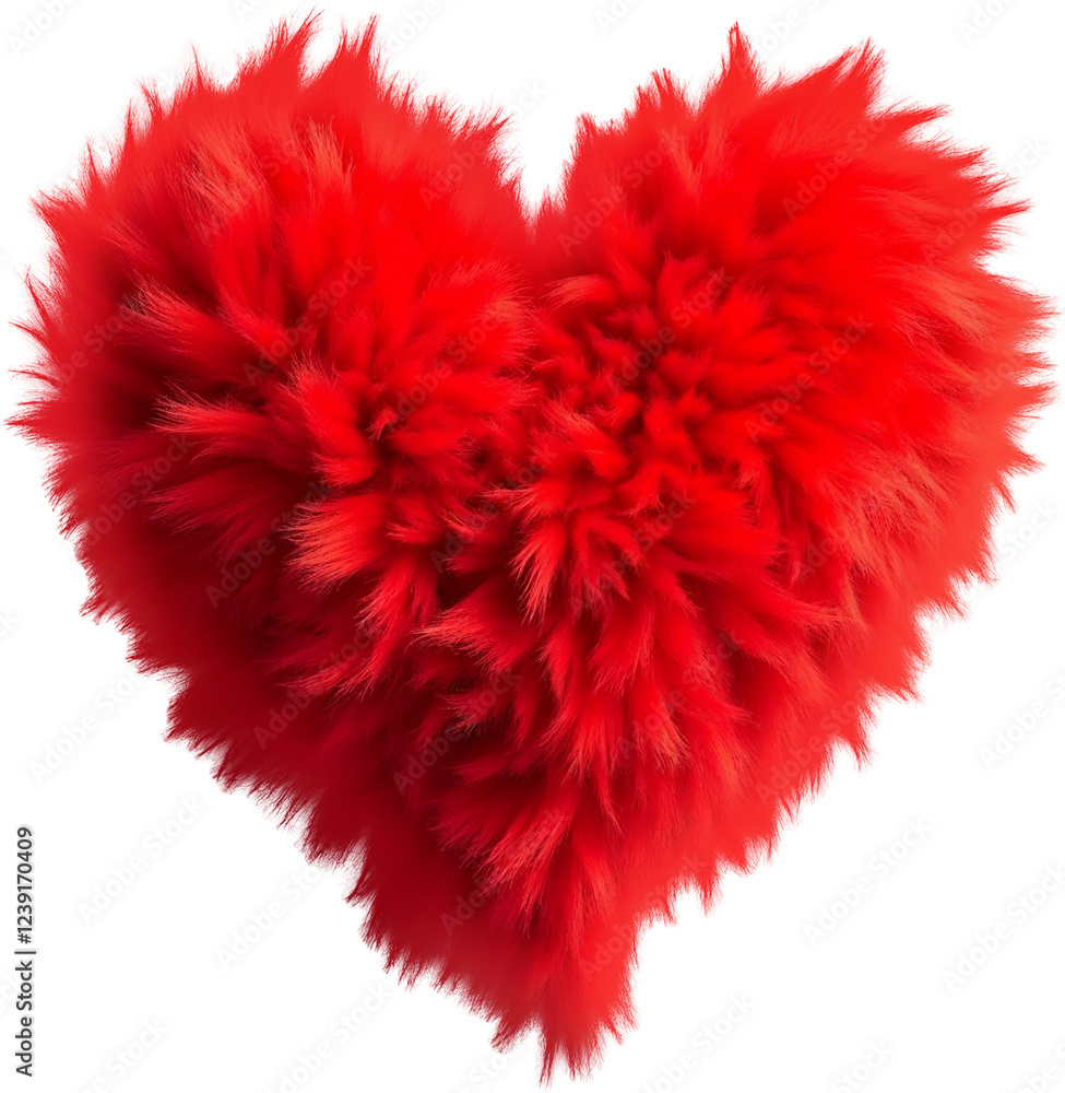 Red shaggy plush heart. Cozy, textured, home decor, comforting accessory. vibrant and cheerful appearance, celebrations or romantic. birthday party, Valentine`s Day, Kids Party, Gift for lovers
Red shaggy plush heart. Cozy, textured, home decor, comforting accessory. vibrant and cheerful appearance, celebrations or romantic. birthday party, Valentine`s Day, Kids Party, Gift for lovers