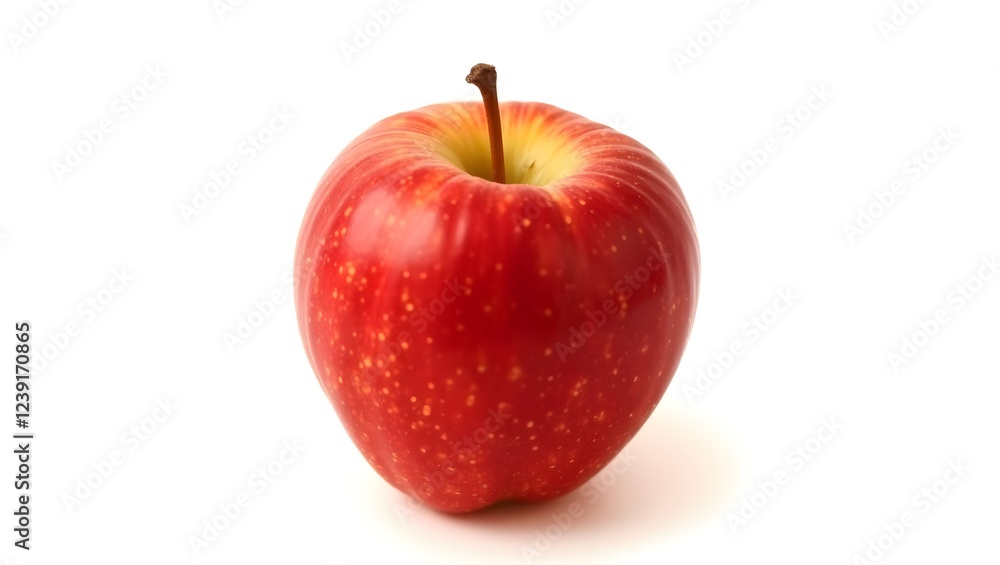 Fresh red apple on clean white background Fresh red apple on clean white background