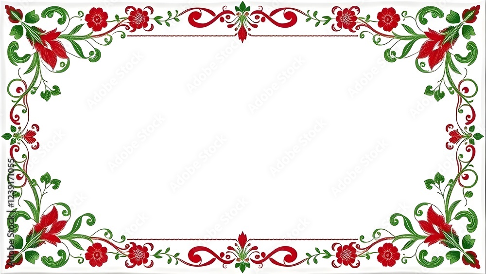 border design. Rectangular white background center border design. Rectangular white background center