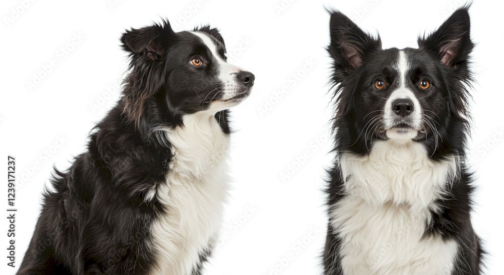 Adorable Border Collie Dogs Studio Shot Pets Animals Canine Adorable Border Collie Dogs Studio Shot Pets Animals Canine