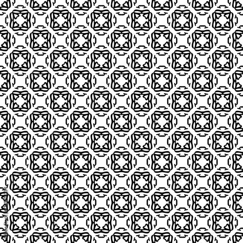 Black and white seamless abstract pattern. Background and backdrop. Grayscale ornamental design.