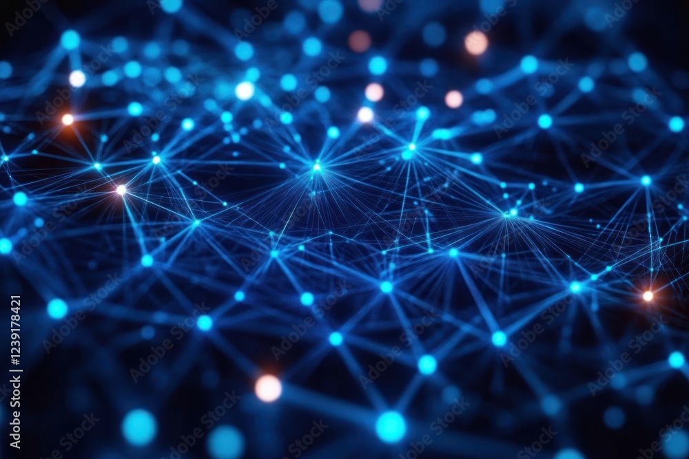 Digital Abstract Network of Interconnected Points Lines Technology Background Digital Abstract Network of Interconnected Points Lines Technology Background