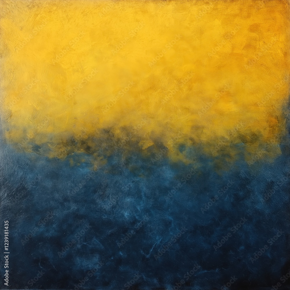 Obraz premium Vibrant yellow and deep blue gradient abstract textured background