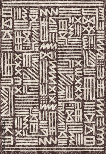 Kilim and Navajo Vector Carpet modern Pattern with trending colors in high resolution
