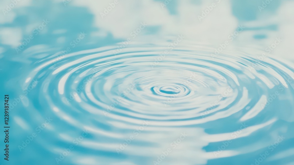 Tranquil water ripples creating a serene and calming atmosphere Tranquil water ripples creating a serene and calming atmosphere