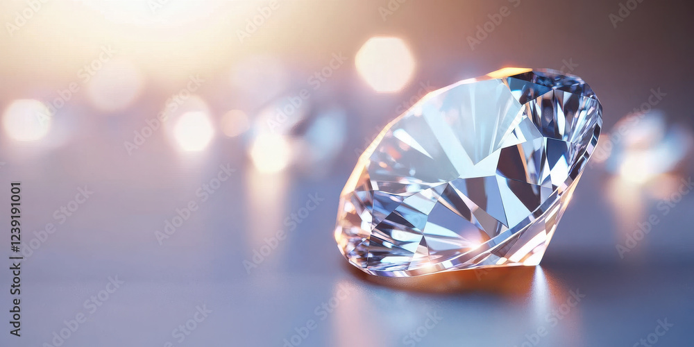 sparkling diamond reflecting light on smooth surface sparkling diamond reflecting light on smooth surface