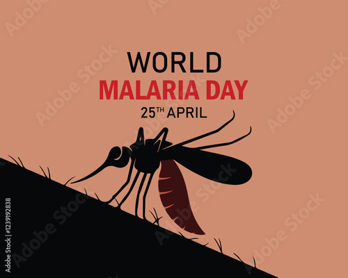 vector graphic of world malaria day good for world malaria day celebration. flat design. flyer design. flat illustration.