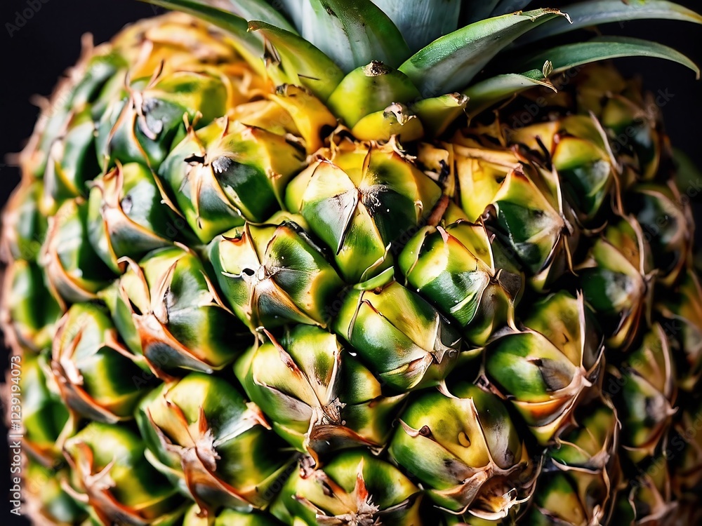 Obraz premium Fresh Ripe Pineapple Slices Perfect for Healthy Eating and Tropical Desserts
