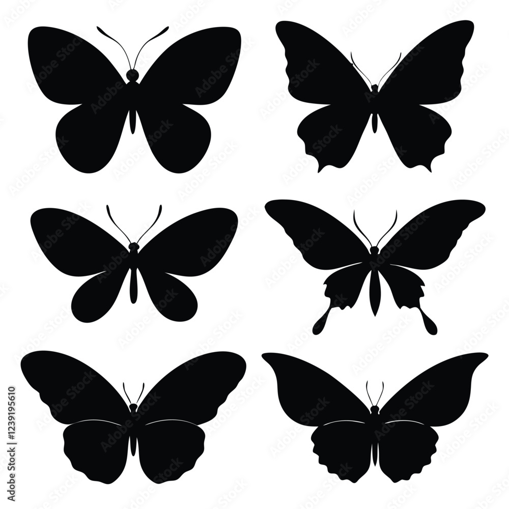 Obraz premium Butterflies silhouette