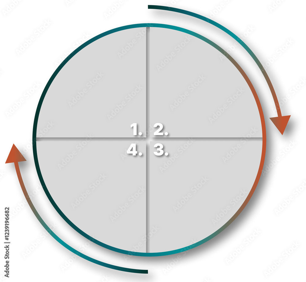 Set of boxes in cycle for presentation, flowchart, colorful, shades of green and orange, four phases, round shape with arrows Set of boxes in cycle for presentation, flowchart, colorful, shades of green and orange, four phases, round shape with arrows