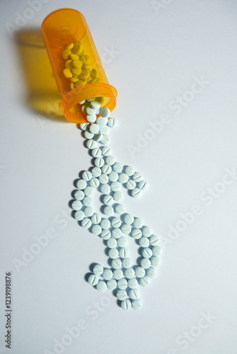 Prescription Drug Still Life on White Background