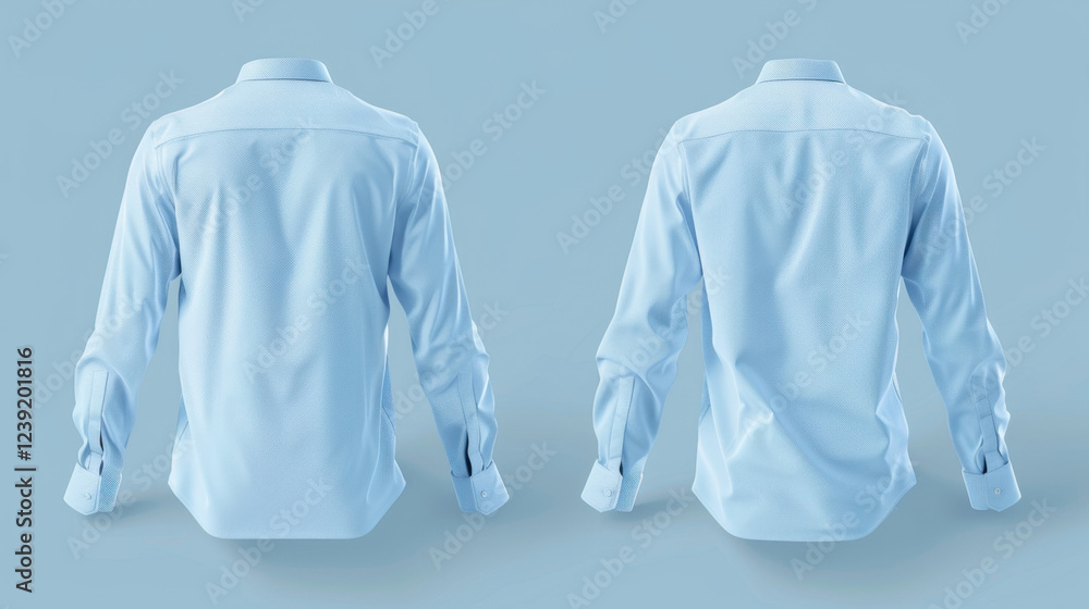 blue button up shirt isolated on white blue button up shirt isolated on white